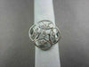 ANTIQUE WIDE CIRCULAR .50CT ROUND DIAMONDS HAND CRAFTED 14KT WHITE COCKTAIL RING