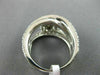 ESTATE WIDE 1.32CT WHITE & CHOCOLATE FANCY DIAMOND 14K WHITE GOLD 3D FLOWER RING