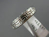 ESTATE 18KT WHITE GOLD 3D GREEK KEY FILIGREE WEDDING ANNIVERSARY RING #1516