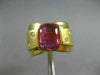 ESTATE LARGE 5.15CT DIAMOND & AAA TOURMALINE 14K YELLOW GOLD COCKTAIL RING 17219