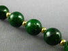 ESTATE LONG AAA GREEN SERPENTINE 14KT YELLOW GOLD 3D BEADED FUN NECKLACE #26463
