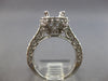 WIDE 1.35CT DIAMOND 14KT WHITE GOLD FILIGREE SEMI MOUNT ENGAGEMENT RING #28147