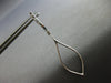 ESTATE LARGE .77CT DIAMOND 14KT WHITE GOLD 3D OPEN LEAF HUGGIE HANGING EARRINGS