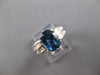 4.92CT DIAMOND & AAA CEYLON SAPPHIRE 14KT WHITE GOLD OVAL ENGAGEMENT RING #27221