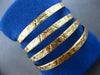 WIDE HANDCRAFTED 18KT YELLOW GOLD MIDDLE EASTERN BANGLE BRACELET SET 28185-28188