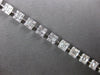 3.90CT DIAMOND 18KT WHITE GOLD 3D ROUND & BAGUETTE MULTI SQUARE TENNIS BRACELET