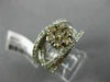 ESTATE WIDE 1.32CT WHITE & CHOCOLATE FANCY DIAMOND 14K WHITE GOLD 3D FLOWER RING