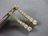 ESTATE 1.12CT DIAMOND 14K YELLOW GOLD CLASSIC ROUND JOURNEY FUN HANGING EARRINGS