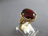 LARGE 5.10CT DIAMOND & AAA GARNET 14KT YELLOW GOLD OVAL & ROUND FRIENDSHIP RING