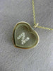 ESTATE .12CT DIAMOND 14KT YELLOW GOLD 3D CLASSIC N INITIAL HEART PENDANT #22997