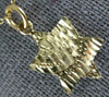 ESTATE 14KT YELLOW GOLD 3D DIAMOND CUT STAR OF DAVID FLOATING PENDANT #1428