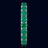 3.10CT AAA EMERALD 14K WHITE GOLD 3D CLASSIC SHARED PRONG ETERNITY FUN LOVE RING