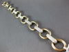 ESTATE 2.02CT DIAMOND 14KT 2 TONE GOLD 3D CLASSIC OVAL LINK LOVE TENNIS BRACELET