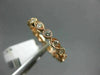 ESTATE .59CT DIAMOND 14KT ROSE GOLD FILIGREE MILGRAIN ETERNITY ANNIVERSARY RING