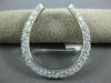 ANTIQUE LARGE 1.67CT DIAMOND PLATINUM 3D PAVE LUCKY HORSESHOE PIN BROOCH #21886