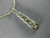 ESTATE .84CT DIAMOND 14KT WHITE GOLD 3D SHARED PRONG JOURNEY PENDANT #1084