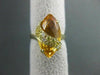 ESTATE 8.47CT CITRINE, YELLOW TOPAZ & DIAMOND 18KT YELLOW GOLD MARQUISE FUN RING