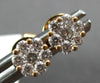 ESTATE SMALL .38CT DIAMOND 18KT ROSE GOLD 3D ROUND INVISIBLE STUD EARRINGS