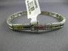 ESTATE 5.04CT DIAMOND & AAA MULTI COLOR SAPPHIRE 14KT WHITE GOLD TENNIS BRACELET