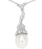 .28CT DIAMOND & AAA SOUTH SEA PEARL 14KT WHITE GOLD BY THE YARD LARIAT NECKLACE