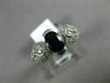 ANTIQUE 1.50CT DIAMOND & AAA OVAL SAPPHIRE 14KT WHITE GOLD HEART ENGAGEMENT RING