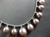 LARGE 1.63CT DIAMOND & AAA PINK PEARL 18KT WHITE GOLD GRADUATING TENNIS NECKLACE