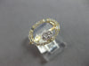 ESTATE .31CT DIAMOND 14K YELLOW GOLD 3D ROUND & BAGUETTE OPEN OVAL FUN RING