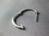 ESTATE 1.0CT DIAMOND 14K WHITE GOLD CLASSIC 2MM INSIDE OUT HOOP HUGGIE EARRINGS