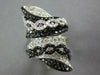 LARGE 4.36CT WHITE & BLACK DIAMOND 14K WHITE GOLD CRISS CROSS INFINITY LOVE RING