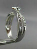 ESTATE .48CT WHITE & BLUE DIAMOND 14KT WHITE GOLD 3D SOLITAIRE STAR X LOVE RING