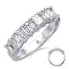 1.65CT DIAMOND 14KT WHITE GOLD EMERALD CUT SHARED PRONG WEDDING ANNIVERSARY RING