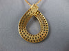 ESTATE 1.40CT WHITE & CHOCOLATE FANCY DIAMOND 18KT ROSE GOLD TEAR DROP PENDANT