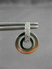 ESTATE .18CT  DIAMOND 14KT WHITE GOLD 3D ETOILE CIRCULAR HANGING EARRINGS #21309