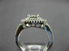 WIDE .78CT DIAMOND 18KT WHITE GOLD 3D ROUND & ASSHER SQUARE HALO ENGAGEMENT RING