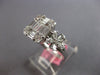 1.35CT DIAMOND 18K WHITE GOLD ROUND BAGUETTE & PEAR SHAPE DOUBLE FLOWER FUN RING