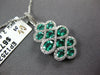 LARGE 2.12CT DIAMOND & AAA EMERALD 18KT WHITE GOLD OVAL INFINITY JOURNEY PENDANT