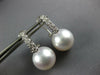 .73CT DIAMOND & SOUTH SEA PEARL 18KT WHITE GOLD CLASSIC CLIP ON HANGING EARRINGS
