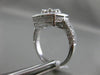 ESTATE LARGE 1.20CT ROUND DIAMOND 14KT WHITE GOLD 3D SQUARE FILIGREE FLOWER RING