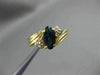 ESTATE .50CT DIAMOND & AAA MARQUISE SAPPHIRE 14KT YELLOW GOLD SWIRL RING #22355