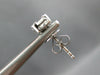 ESTATE .64CT DIAMOND 18KT WHITE GOLD 3D ROUND & BAGUETTE CLUSTER SQUARE EARRINGS