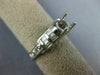 ANTIQUE .60CT DIAMOND 18KT WHITE GOLD FILIGREE SEMI MOUNT ENGAGEMENT RING #23415