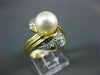 ANTIQUE DIAMOND 9MM SOUTH PEARL 14KT YELLOW GOLD COCKTAIL RING #17189