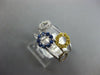 .51CT DIAMOND & AAA BLUE & YELLOW SAPPHIRE 18KT WHITE GOLD 3D FUN OLYMPIC RING