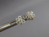 ESTATE .50CT DIAMOND 14KT WHITE GOLD 3D FLOWER SNOWFLAKE STUD EARRINGS