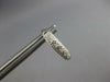 ESTATE .15CT DIAMOND 14KT WHITE GOLD 3D CLASSIC PAVE HUGGIE HANGING EARRINGS