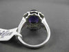 ESTATE 4.62CT DIAMOND & AAA AMETHYST 14K WHITE GOLD FILIGREE FLORAL CLUSTER RING