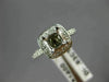 .63CT DIAMOND 14KT WHITE GOLD 3D SQUARE HALO SEMI MOUNT ENGAGEMENT RING #22374