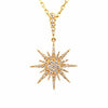 ESTATE .66CT DIAMOND 18KT YELLOW GOLD 3D CLASSIC SNOWFLAKE FLOATING PENDANT
