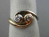 ESTATE .29CT DIAMOND 14KT WHITE & ROSE GOLD ETOILE INFINITY TWO STONE LOVE RING