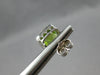 3.41CT DIAMOND & AAA PERIDOT 14KT WHITE GOLD CUSHION & ROUND HALO STUD EARRINGS